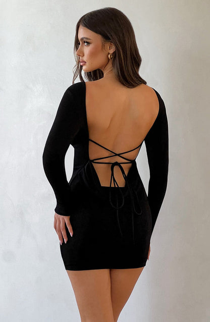 Una Mini Dress - Black Dress Babyboo Fashion Premium Exclusive Design