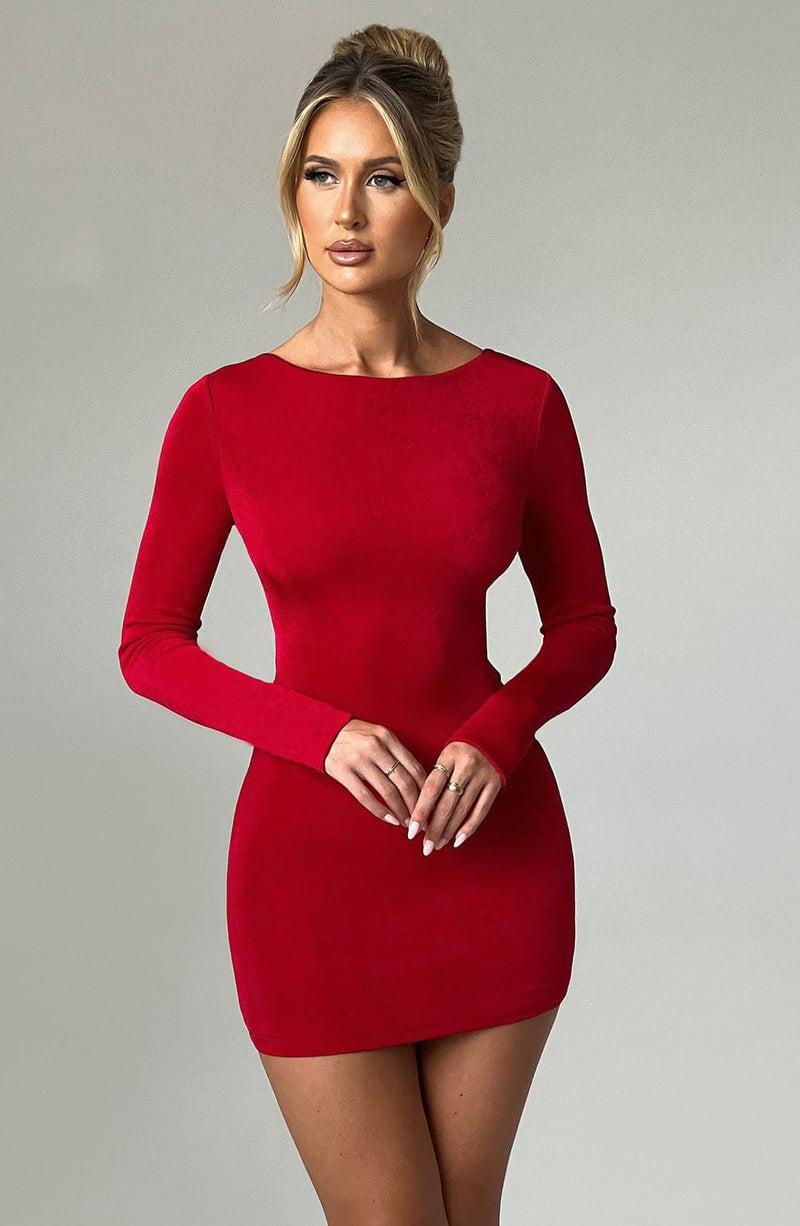 Una Mini Dress - Red Dress Babyboo Fashion Premium Exclusive Design