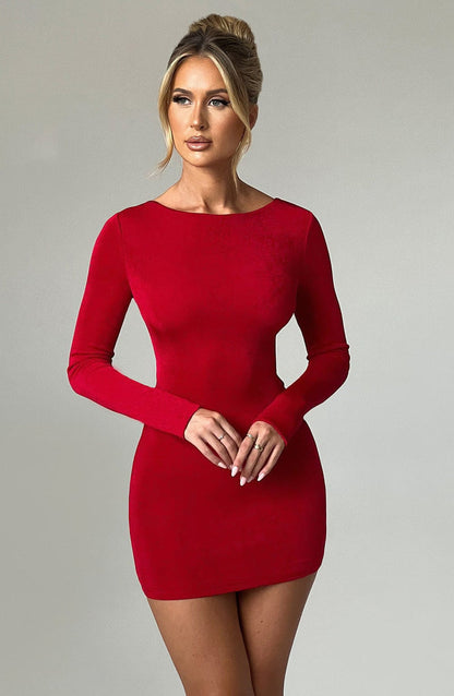 Una Mini Dress - Red Dress Babyboo Fashion Premium Exclusive Design