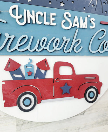 Uncle Sam's Firework Co. Door Hanger- wholesale