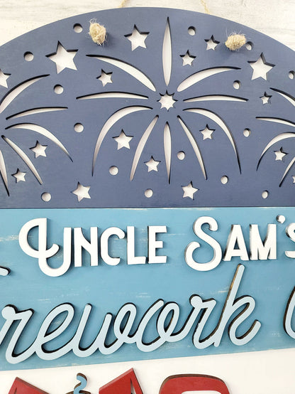Uncle Sam's Firework Co. Door Hanger- wholesale