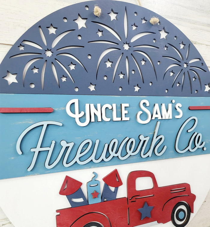 Uncle Sam's Firework Co. Door Hanger- wholesale