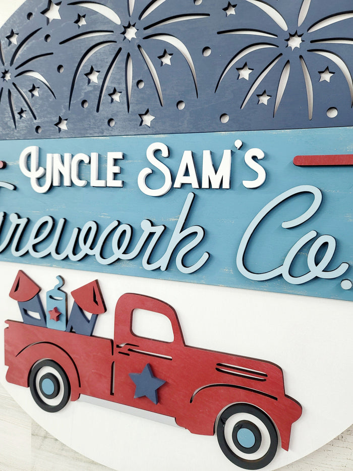 Uncle Sam's Firework Co. Door Hanger- wholesale