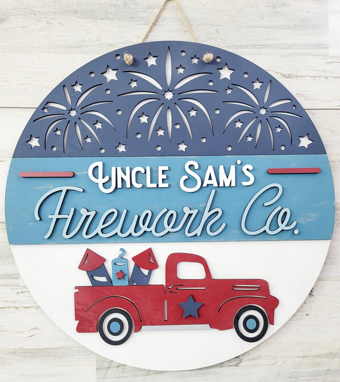 Uncle Sam's Firework Co. Door Hanger- wholesale