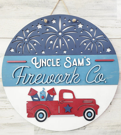 Uncle Sam's Firework Co. Door Hanger- wholesale