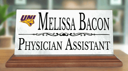 University of Northern Iowa Nameplate for Desk or Shelf for UNI Alumni, or Graduation Gift - Broad Bay Personalized Gifts Shipped Fast