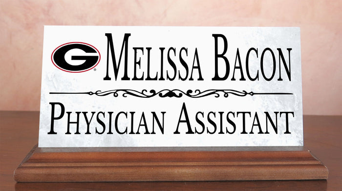 University of Georgia Nameplate for Desk or Shelf for UGA Alumni, or Graduation Gift - Broad Bay Personalized Gifts Shipped Fast