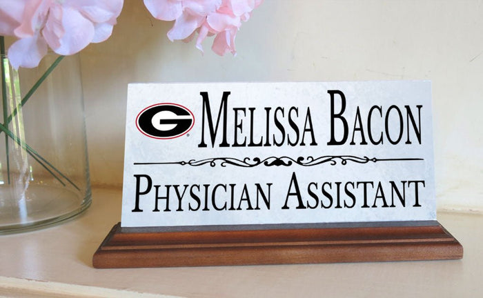 University of Georgia Nameplate for Desk or Shelf for UGA Alumni, or Graduation Gift - Broad Bay Personalized Gifts Shipped Fast