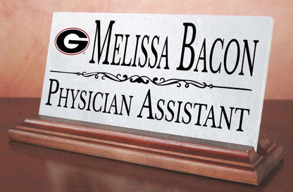 University of Georgia Nameplate for Desk or Shelf for UGA Alumni, or Graduation Gift - Broad Bay Personalized Gifts Shipped Fast