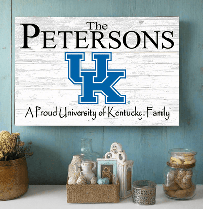 University of Kentucky Family Name Sign for UK Wildcats Alumni, Fans or Graduation - Broad Bay Personalized Gifts Shipped Fast