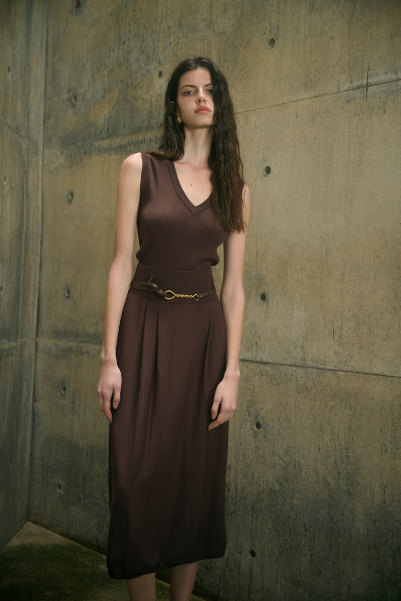 V neck tank & skirt