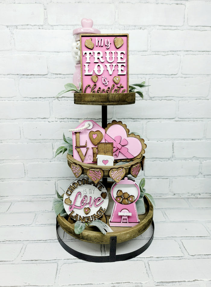 Valentine's Day Chocolates Tiered Tray Set