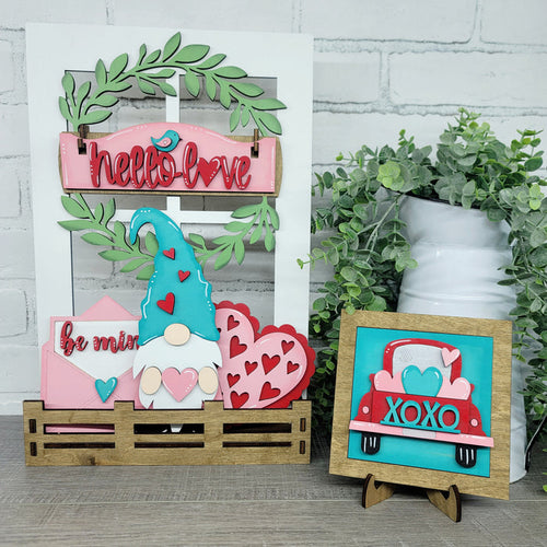 Valentine's Gnome- Interchangeable Window Inserts