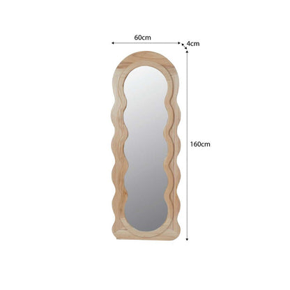 Wave Solid Wood Mirror