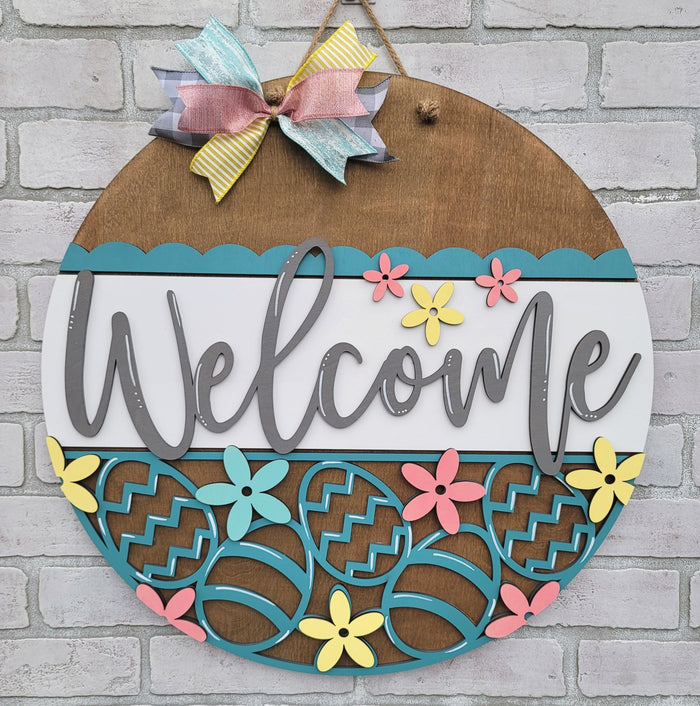Welcome Easter Egg Door Hanger- wholesale