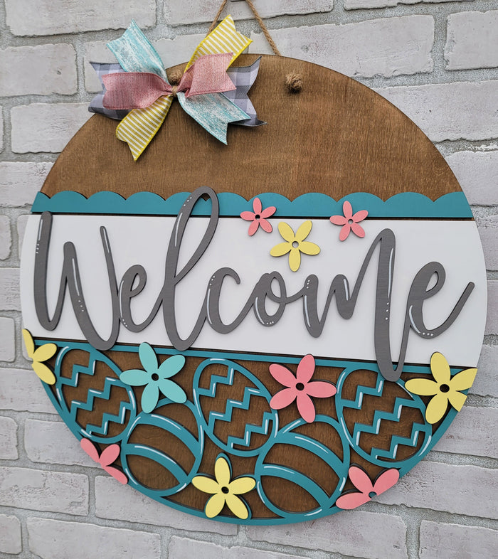 Welcome Easter Egg Door Hanger- wholesale