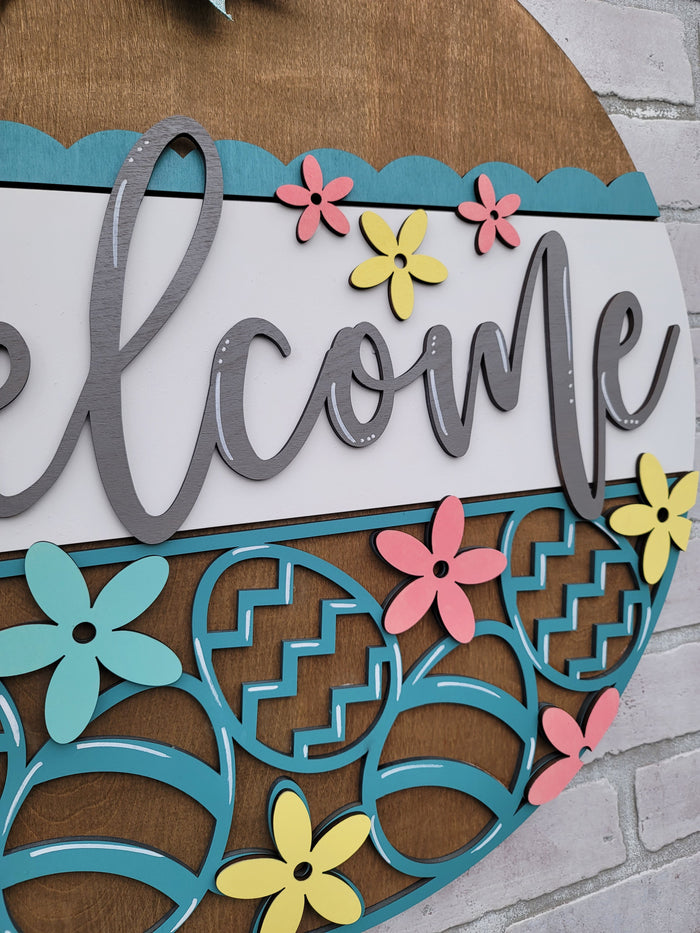 Welcome Easter Egg Door Hanger- wholesale