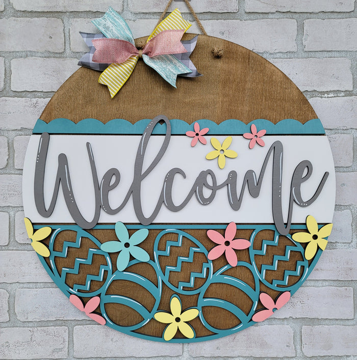 Welcome Easter Egg Door Hanger- wholesale