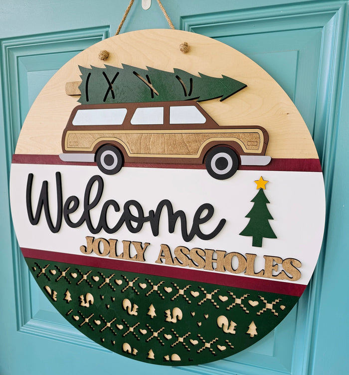 Welcome Jolly Assholes Door Hanger-wholesale