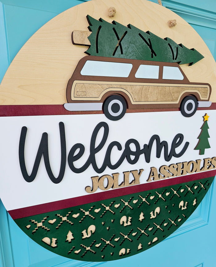 Welcome Jolly Assholes Door Hanger-wholesale