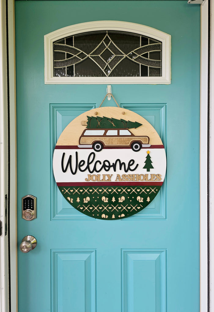 Welcome Jolly Assholes Door Hanger-wholesale