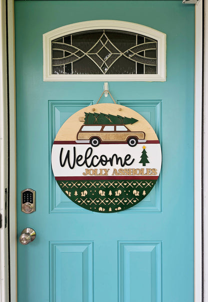 Welcome Jolly Assholes Door Hanger-wholesale