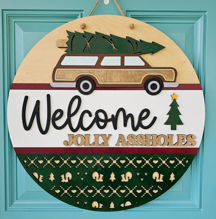 Welcome Jolly Assholes Door Hanger-wholesale