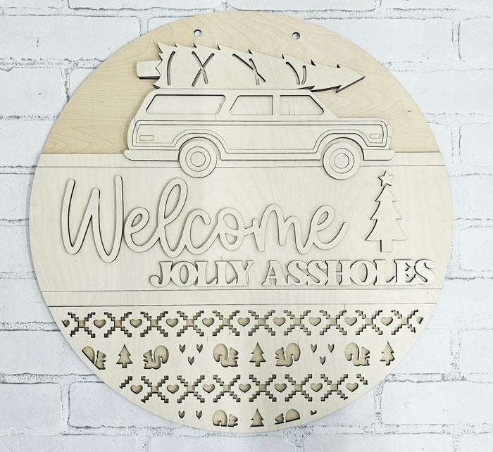 Welcome Jolly Assholes Door Hanger-wholesale