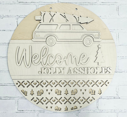 Welcome Jolly Assholes Door Hanger-wholesale