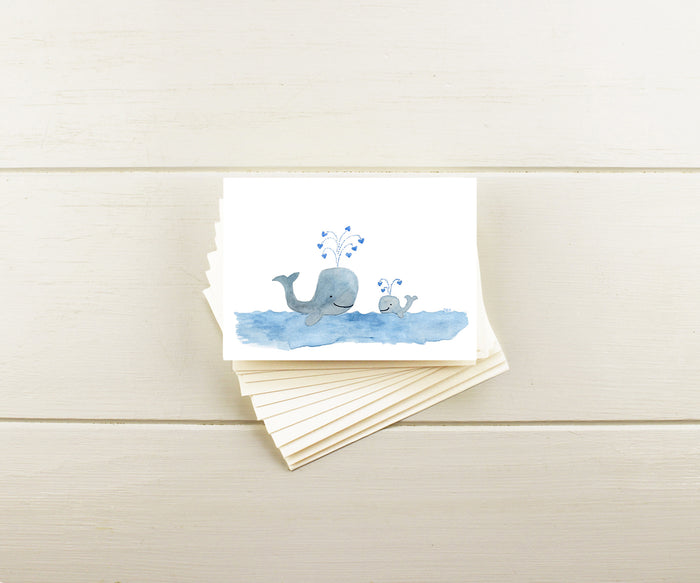 Whales Note Cards