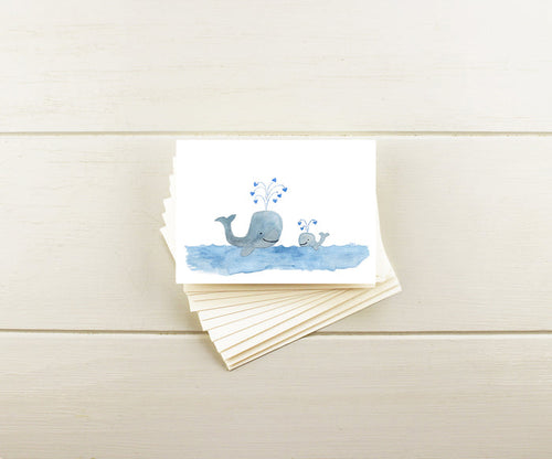 Whales Note Cards