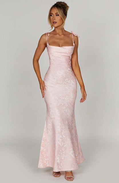 Whitney Maxi Dress - Blush Dress Babyboo Fashion Premium Exclusive Design