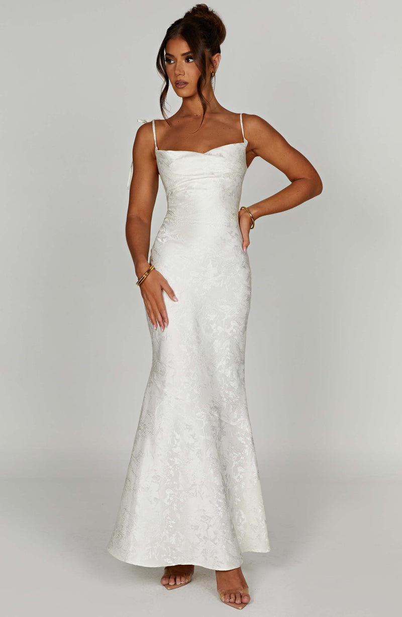 Whitney Maxi Dress - Ivory Dress Babyboo Fashion Premium Exclusive Design