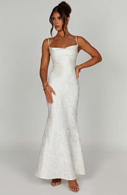 Whitney Maxi Dress - Ivory Dress Babyboo Fashion Premium Exclusive Design