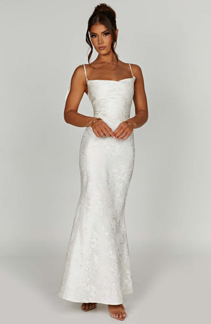 Whitney Maxi Dress - Ivory Dress Babyboo Fashion Premium Exclusive Design