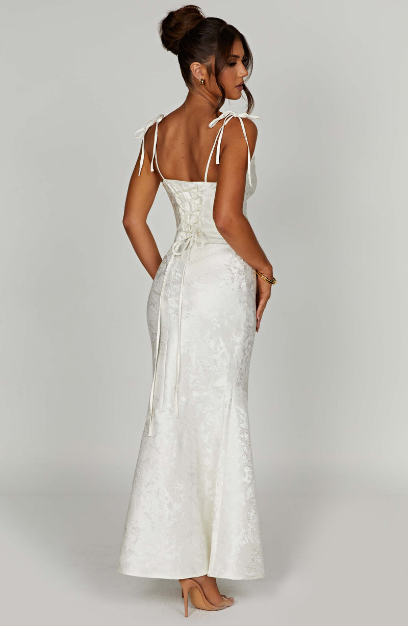 Whitney Maxi Dress - Ivory Dress Babyboo Fashion Premium Exclusive Design