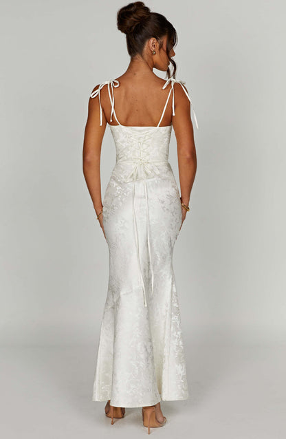 Whitney Maxi Dress - Ivory Dress Babyboo Fashion Premium Exclusive Design