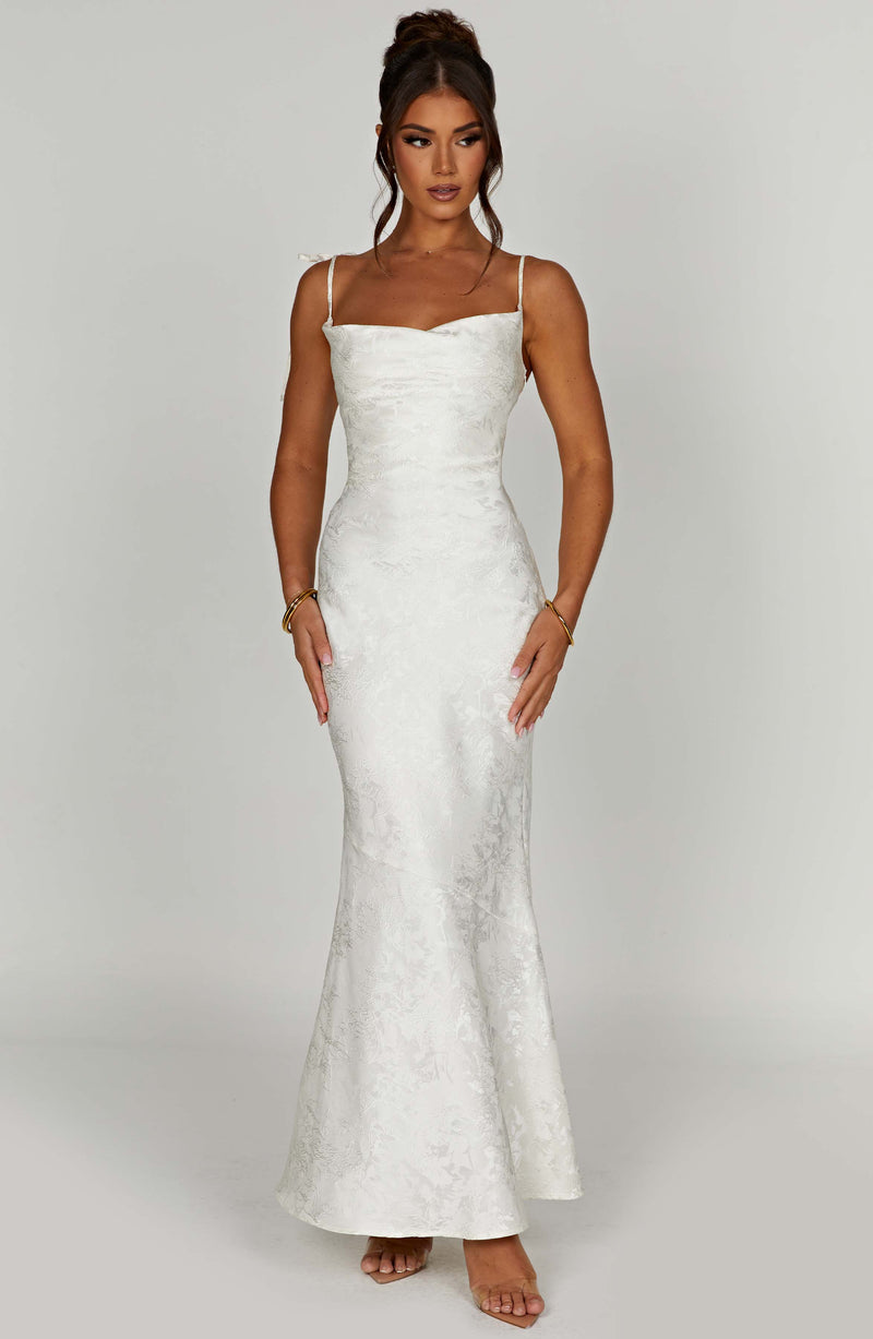 Whitney Maxi Dress - Ivory Dress Babyboo Fashion Premium Exclusive Design