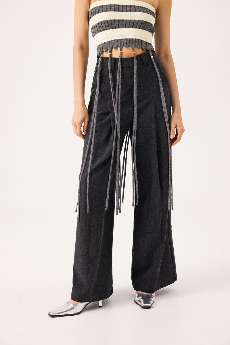 Wide leg suit pants