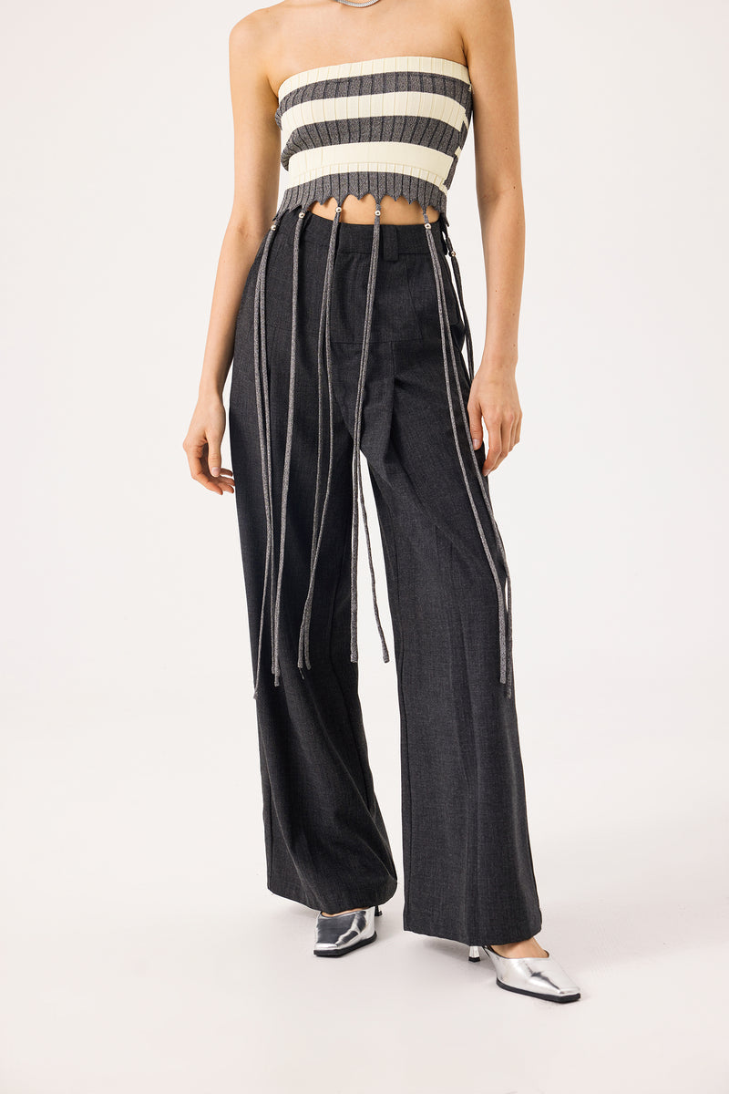 Wide leg suit pants