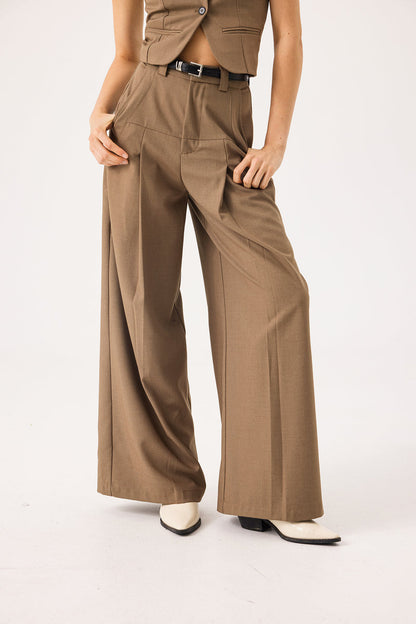 Wide leg suit pants