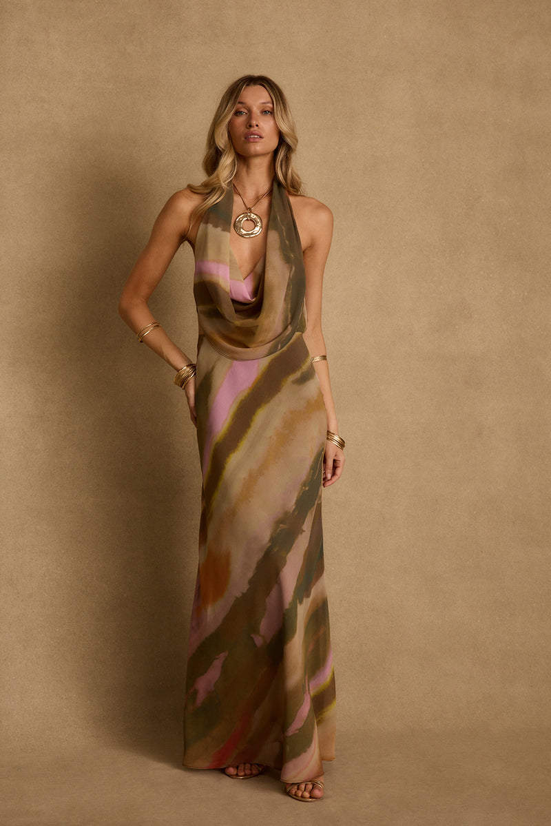 Windansea Abstract Maxi Dress