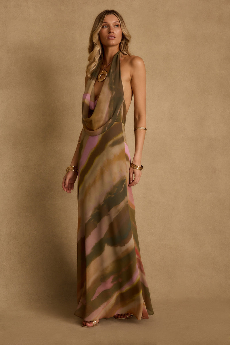 Windansea Abstract Maxi Dress