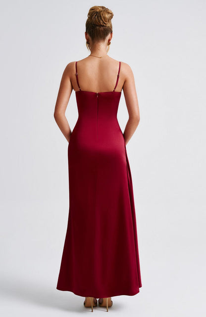 Winona Maxi Dress - Burgundy Dress Babyboo Fashion Premium Exclusive Design