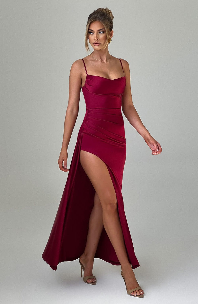 Winona Maxi Dress - Burgundy Dress Babyboo Fashion Premium Exclusive Design