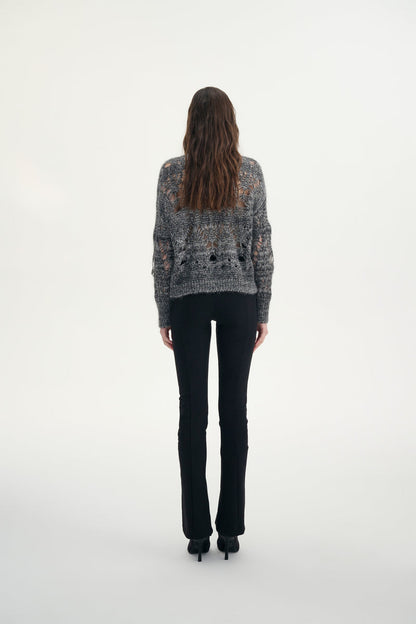 Wool blend loose knit sweater