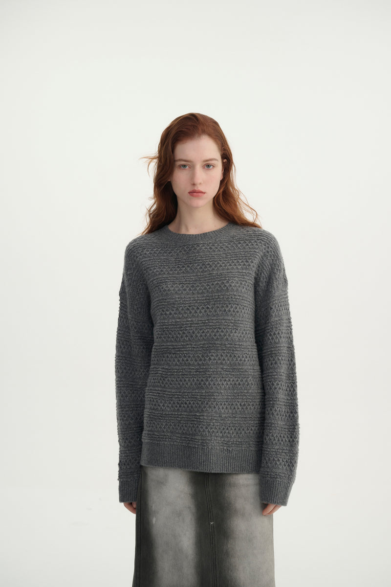 Wool crew neck sweater