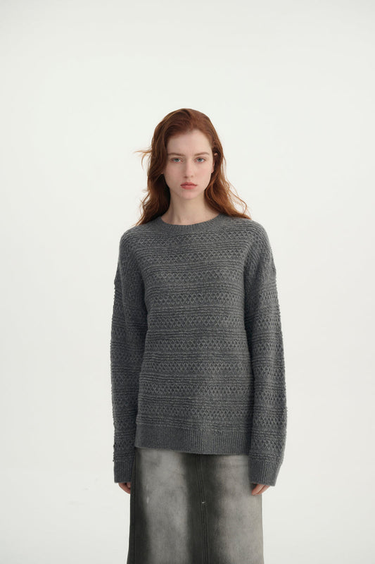 Wool crew neck sweater