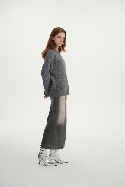 Wool crew neck sweater