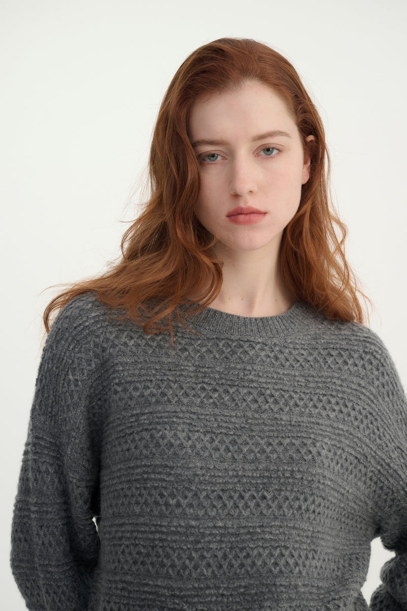 Wool crew neck sweater